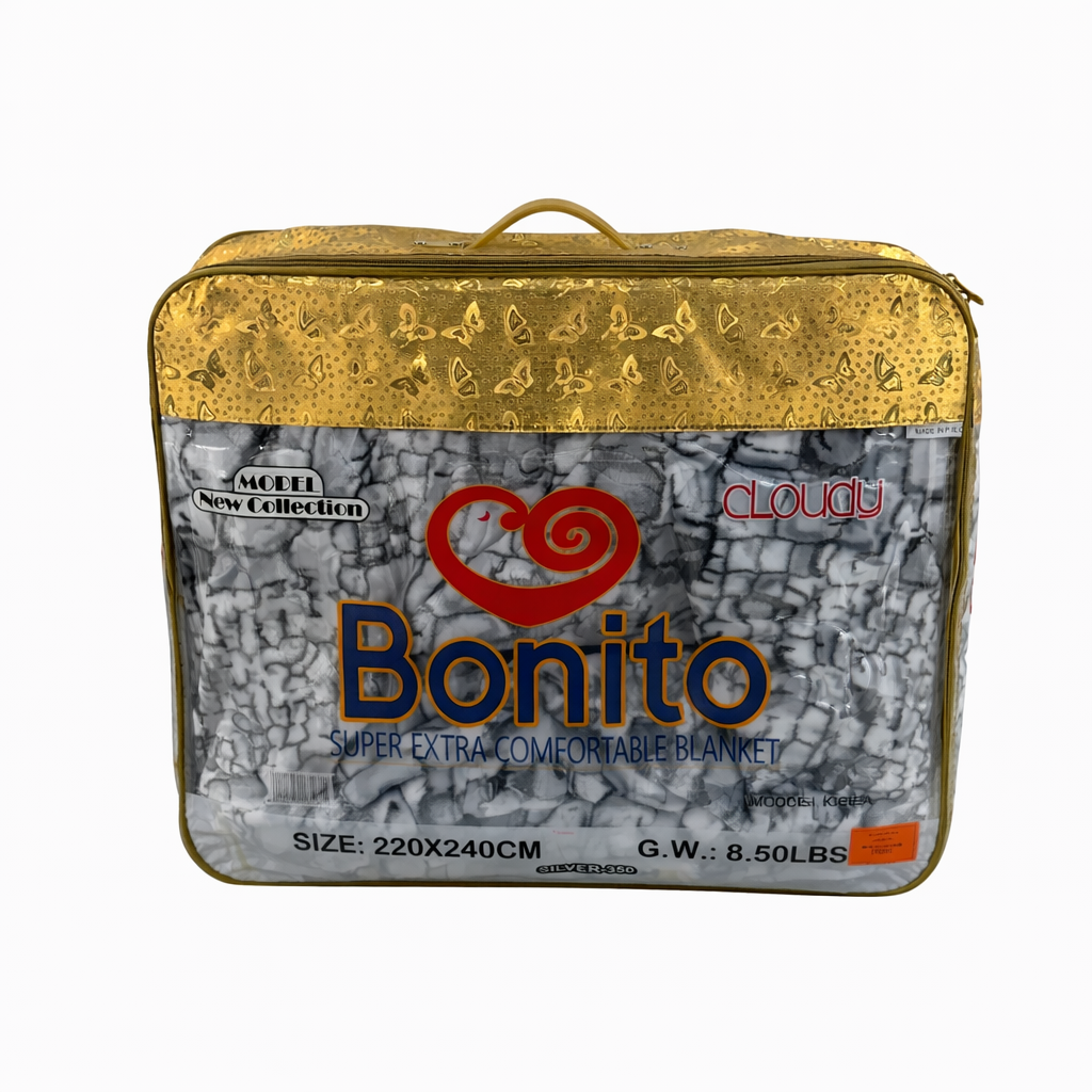 پتو ضخیم ابریشمی ۴کیلویی ۲نفره دورو برند بونیتو طلایی