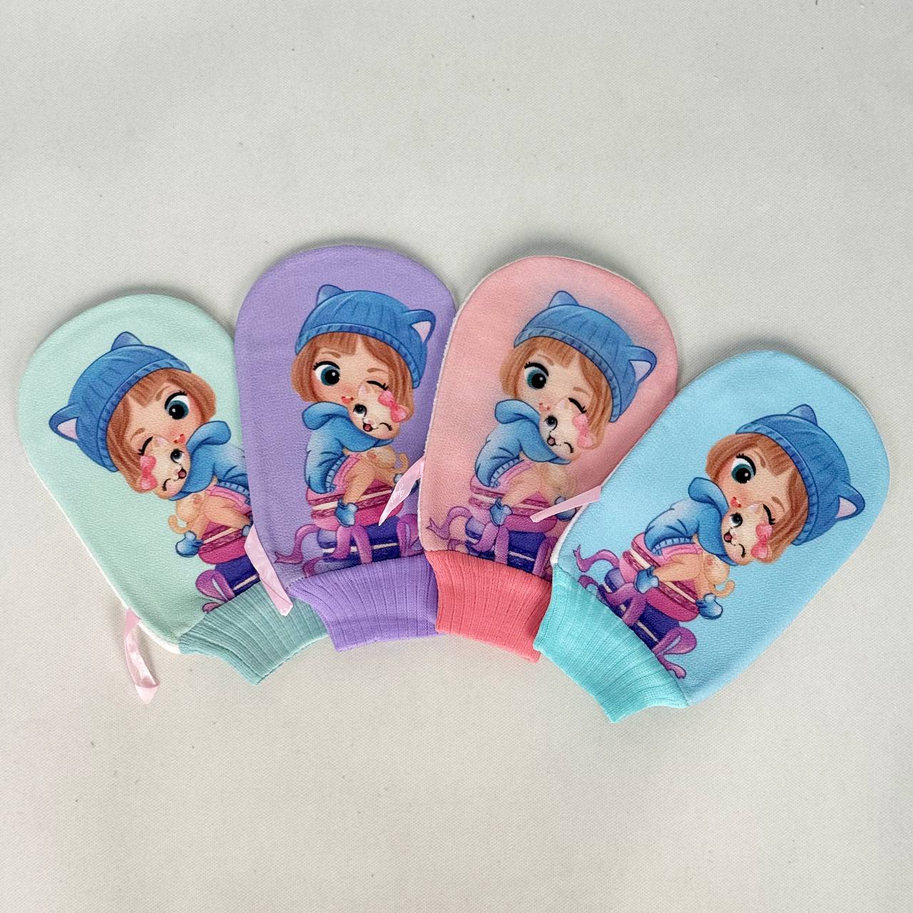 لیف حمام طرح دخترک چشمک زن