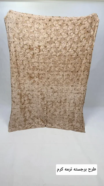 پتومسافرتی 1نفره طرح برجسته ترمه (کرم)