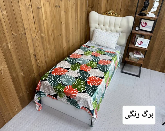 پتو چهار فصل یکنفره طرح دار برند sky کد3(برگ رنگی)