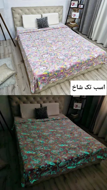 پتوحوله ای شبنما ۲نفره برندBlack Eagle کد8(اسب تکشاخ)