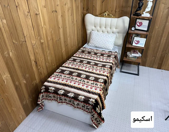 پتو چهار فصل یکنفره طرح دار برند sky کد1(اسکیمو)